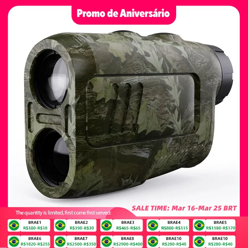 MiLESEEY Entfernungsmesser 7 ° Big Field 656Yd Laser-Entfernungsmesser für die Jagd, mit Regen- und Nebel-Entfernungsmessmodus, BOW-Modus, automatischer Höhenmessung. Image