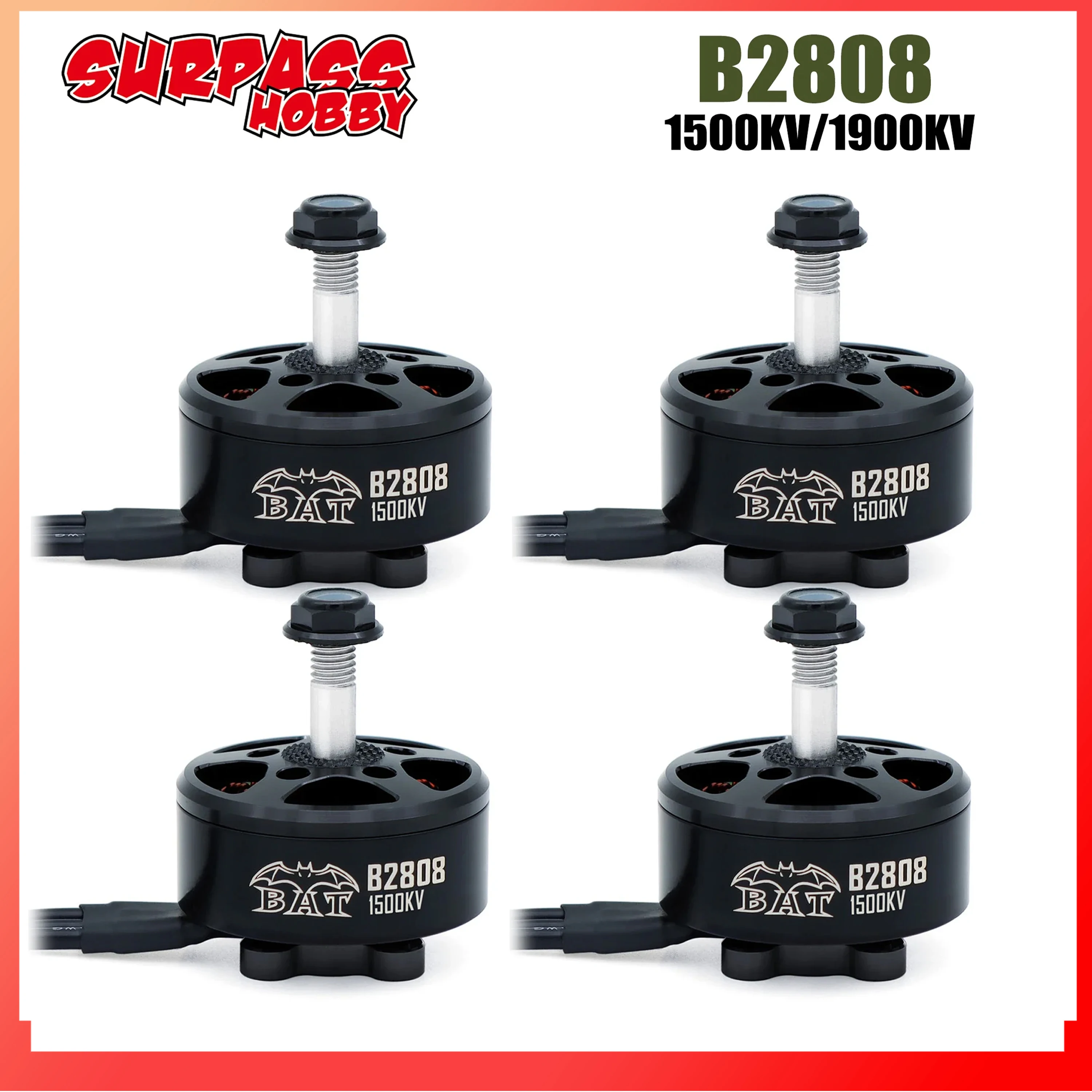 1/4PCS Surpass Hobby 2808 Outrunner Bürstenlosen Motor Legierung Welle 1500KV 1900KV für Flugzeug EDF FPV Multirotor Quadcopter