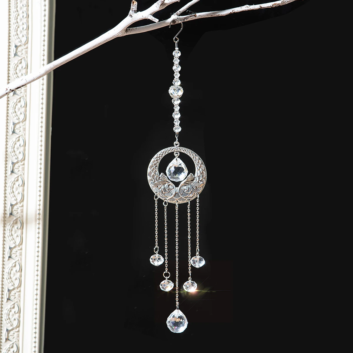 1-teiliger Fenster-Lichtfänger, künstlicher Kristall, Garten-Sonnenfänger, Anhänger, Regenbogen-Maker, Hochzeit, Urlaub, Dekoration, Mädchen-Geschenk Image