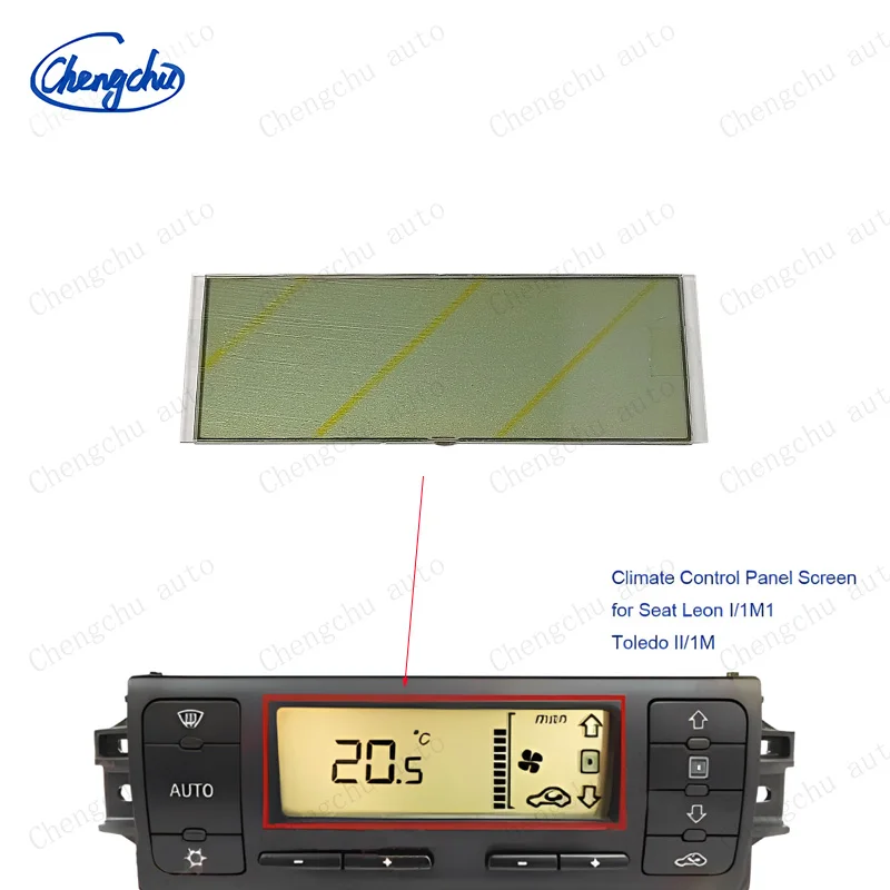 LCD-Display, Klima-Bedienfeld, Pixel-Reparatur für Seat Leon Toledo 2000 2005, ACC-Einheit, 100 % nagelneu, 2 Jahre Garantie, 24 Stunden Image