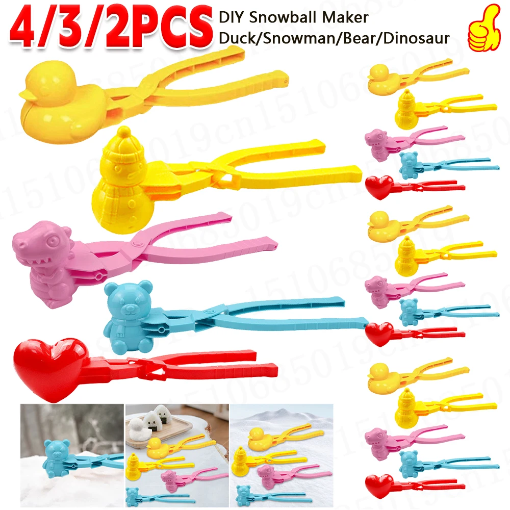 Niedliche Enten geformte Schneeball Maker Clip für Schneeball schlacht Schneeball Maker Clip Party Dekor Kinder im Freien Winter Schnee Sand Schimmel Image