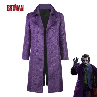 Halloween Erwachsene Jacke Jared Leto Joker Cosplay K Alem Fragen Kostüm Disfraz Männer Lila Lange Image