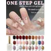 Kein Grundlack oder Decklack erforderlich. One-Step-Gel-Nagellack Pop White Nude Light Therapy Lamp Nail Art.