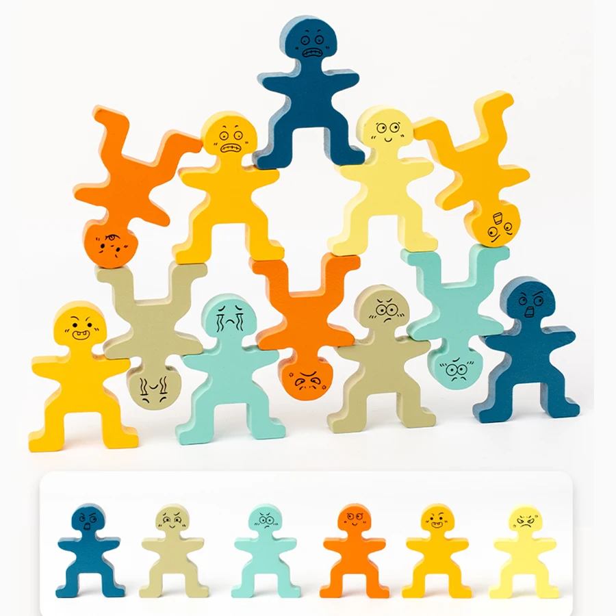 Frühe Bildung Kinder Bildung Baustein Spielzeug Holz Balance Blöcke Spielzeug Marke hochwertige Kinder Übung praktische Fähigkeiten Image