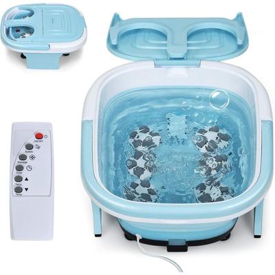 Costway - Fussbad Massagegeraet klappbar, Elektrische Fussbadewanne Heizung Shiatsu Rollen Image