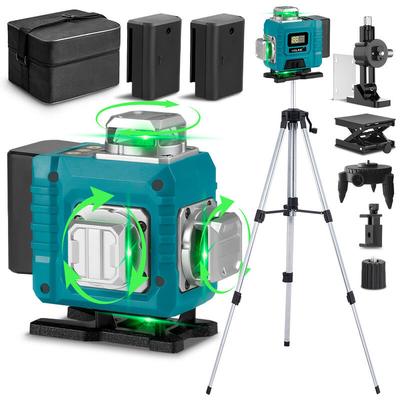 Onevan - Laser-Nivelliergerät 4 x 360°, 4D 16 Laserlinien, selbstnivellierendes Kreuznivelliergerät