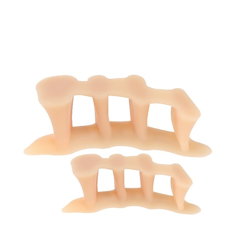 Silikon-Stringsandalen Zehenflip Großzehenspreizer Kissen Ballenpolster Hartsilikon Zehentrenner 3-Loch Hallux Valgus Orthopädische Abstandshalter Hallux Valgus Überlappender Hammer Fußkorrektor Image