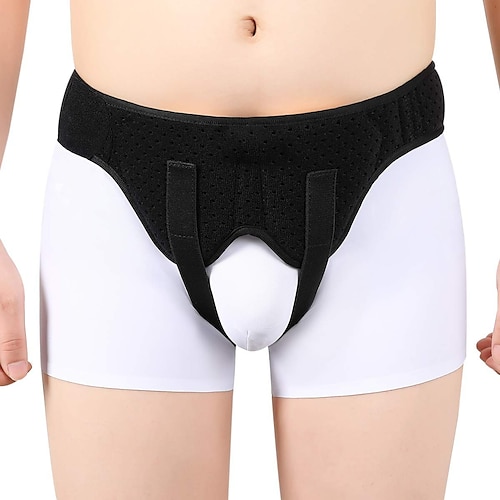 Herniengürtel für Männer – Leistenbruchstütze für Männer und Frauen, medizinischer Hernienschutz, Leistenbruchband für einzelne/doppelte Sporthernien, verstellbarer Hüftgurt Image