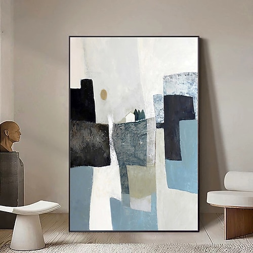 Mintura handgefertigte abstrakte Ölgemälde auf Leinwand, Wandkunst, Dekoration, modernes Bild für die Inneneinrichtung, gerolltes, rahmenloses, ungedehntes Gemälde Image