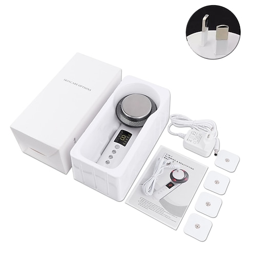 LCD-Display Ultraschall Körper Schlankheitsgerät Gewichtsverlust Maschine Anti-Cellulite Fatburner EMS Kavitation Facelifting Schönheitsmassagegerät mit Rot-Blau-Lichttherapie Image