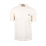 Fred Perry Mens Plain Polo Shirt Ecru/Marmalade - White - Size Medium | Fred Perry Sale | Discount Designer Brands