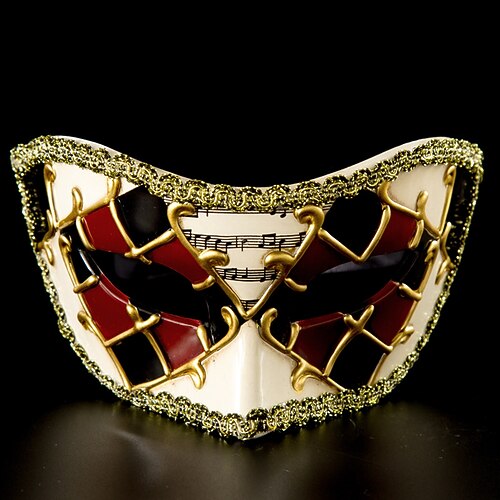 Karneval 2026 Karnevalsmaske Clown Venezianisch Narr Karneval Venezianische Maske Arlecchino Halbgesicht Erwachsene Damen Halloween Karneval Party Leistung Karneval von Venedig Einfaches Image