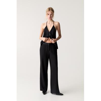 Smart Trousers With Satin Waistband