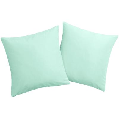 Dekokissen HOME AFFAIRE "Parry Microfaser" Gr. 1, grün (mint, unifarben), B:40cm L:40cm, Polyester, Dekokissen_Sitzkissen_Kissenhüllen, 2-er Set, unifarben, Kissenhüllen ohne Füllung, mit Reißverschluss Image