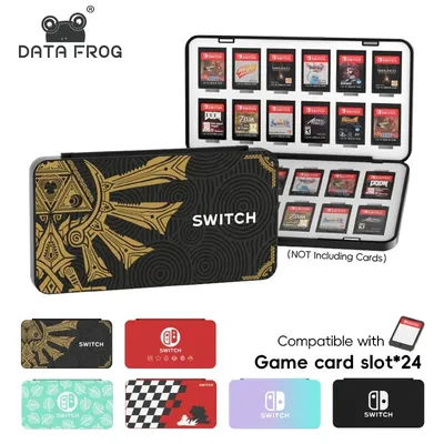 DATA FROG Switch Card Holder for Nintendo Switch Chip Storage Box Cover Game Case for Nintendo Switch Oled Cartridge Box 24 in 1
