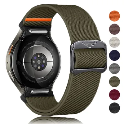 No Gaps Band für Samsung Galaxy Watch 7 6 5 4 40 mm 44 mm/5 Pro 45 mm elastisches Nylonarmband Image
