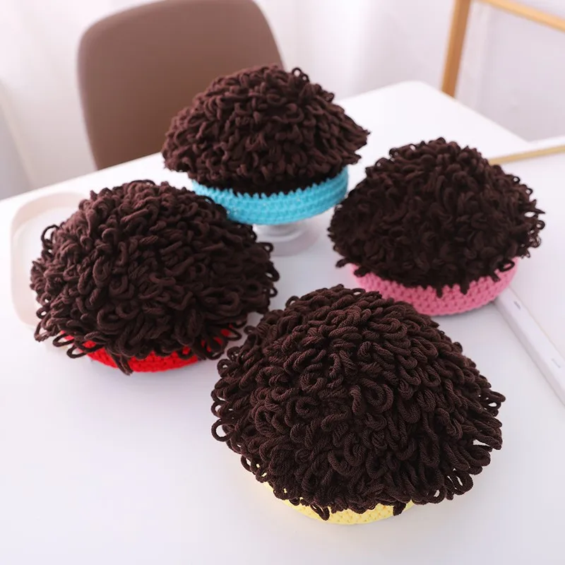 1–6 Jahre Baby Kinder süße Perücke Reggae Dreadlocks Skullies Cap Junge Mädchen Hip Hop lustige jamaikanische Strickmützen für Party Geschenk Hüte Image