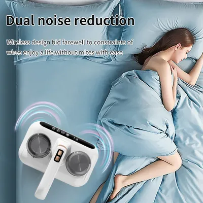 Mite Bed Vacuum Cleaner Cordless Handheld Mattress Cleaner UV Mite Remover Cleaning Machine for Pillows Sheets Sofas Plush Toys