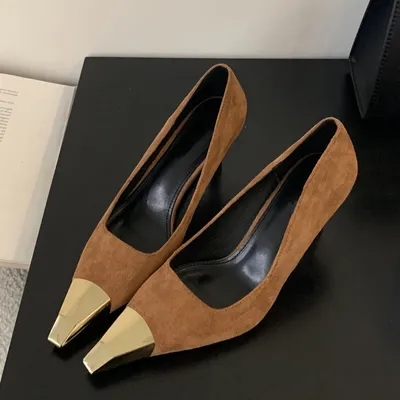 Eilyken Frühling Designer Spleißen Pumpen Frauen Sexy Spitz Dünne Low Heels Elegante Bankett Mule Schuhe Zapatos Mujer