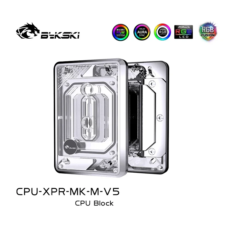 Bykski CPU-Block für INTEL LGA1700 1200 2011 / AMD Ryzen 9/5/7 0,2 mm Mikrokanal-Wasserkühler Kühler CPU-XPR-MK-I/M-V5 Image