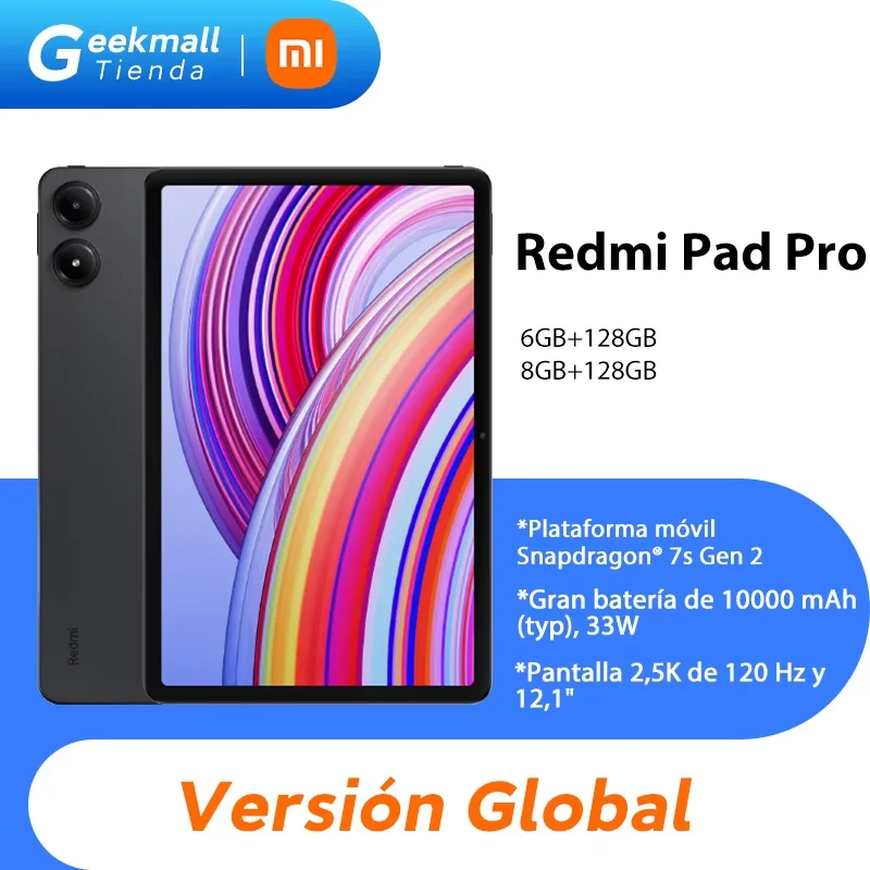 Globale Version Redmi Pad Pro Tablet Snapdragon® 7s Gen 2 Mobile Plattform Xiaomi HyperOS 10000mAh Große Batterie 33W Schnellladegerät Image