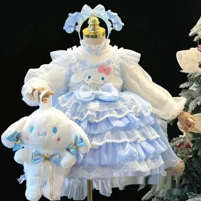 Cartoon Cinnamoroll Cosplay Prinzessin Kleid Neue Kinder Lolita Prinzessin Kleid Mädchen Geburtstag Image