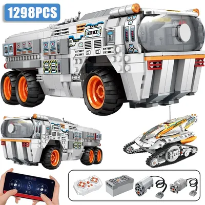 1298 stücke Stadt Fernbedienung Space Explorer Luftfahrt Auto Modell Spielzeug Bausteine RC Fahrzeug Image