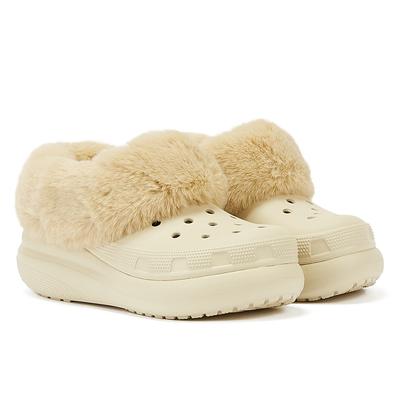 Crocs Furever Crush Clog Knochen Damen Beige Komfortschuhe