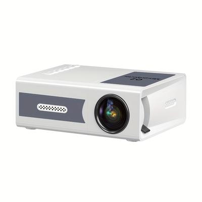 TEMU Compact 1080p Hd Mini Projector With Remote Control - Usb , Phone Screen , Ideal For Home Theater & Office Use