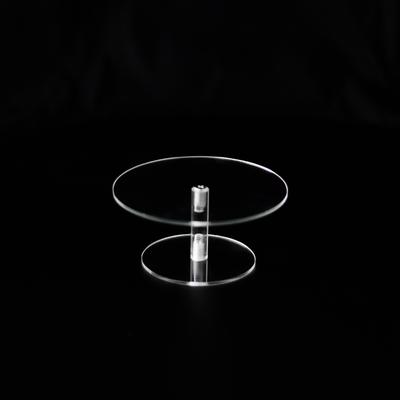 TEMU 1pc Transparent Acrylic Round Small Booth, Jewelry Storage Display Stand, Doll Base, Cosmetics Booth Multi-scene Use, Jewelry Towers Image