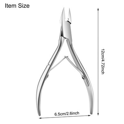 TEMU 1pc Modern Stainless Steel Toe Nail Clippers, Straight Blade Cutter, Hypoallergenic Precision Ingrown Toenail Trimmer For Nails, Professional Pedicure Tool Image