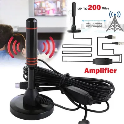 HD-Digital-TV-Antenne für den Innenbereich, verstärkte dab-Antenne, 200 Meilen Ultra-HDTV mit Image