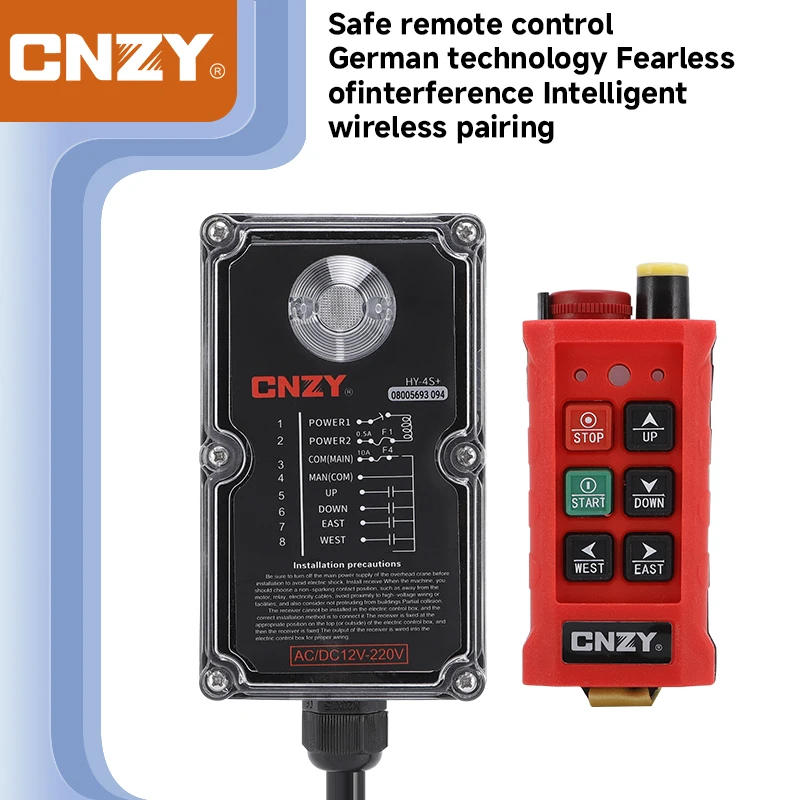 4-Tasten-DC-20-240V-Einzelgeschwindigkeits-Industrie-Funkfernbedienung für Krane, Schalter für Winden, Hebezeuge, Laufkran-Steuerung Image