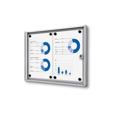 Showdown Schaukasten für Innen Economy scxs - 2x din A4 - Aluminium - Silber