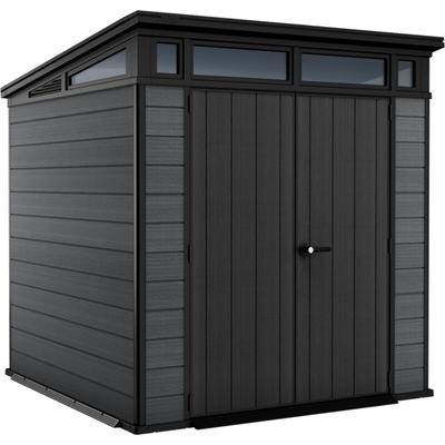 Keter - Cortina 77 Gartenhaus - 214x218x226cm - Pultdach - Kunststoff - Grau - wetterbeständig - 10