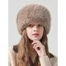 Women's Faux Fur Winter Hat – Elegant Russian-Style Fluffy Cap for Cold Weather