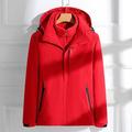 Damen Soft Shell Jacke Wanderjacke Winter Draussen warm Fleece-Futter Windundurchlässig Wasserdicht 3-in-1-Jacke Vliesjacken Windbreaker-Jacke Reisen Schwarz Elfenbein Rosa Rot Purpur
