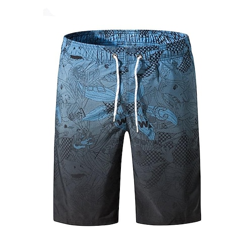 Herren Badeshorts Badehose Bedruckt Kordelzug Netzfutter Mit Taschen Spandex Schnelltrocknend Leicht Boardshorts Badeanzug Surfen Wassersport Schwimmen Sommer Image