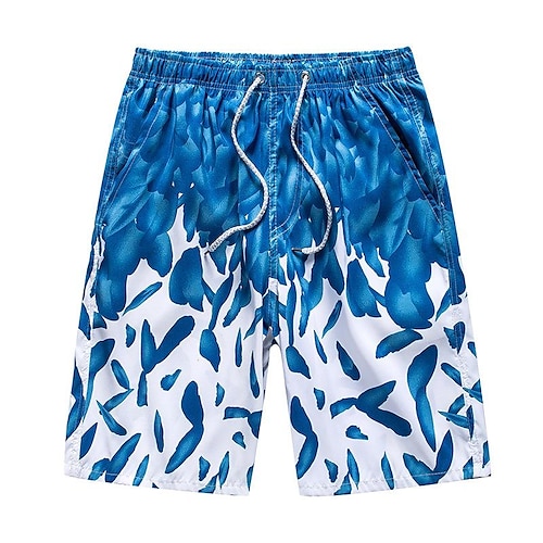 Herren Boardshorts Badeshorts Badehose Bedruckt Kordelzug Mit Taschen Schnelltrocknend Leicht Boardshorts Badeanzug Surfen Wassersport Schwimmen Sommer Image