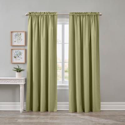 Wide Width BH Studio Blackout Curtain by BrylaneHome in Sage (Size 52" W 108"L)