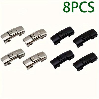 TEMU 8pcs Stylish Metal Quick-release No-tie Shoelace Buckles - -on Locks With For Comfortable Wear - Shoelace Clips For Women And Men, Fashionable Shoelace Accessories| Buckles|durable Metal Buckles