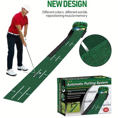 TEMU 1pc New Golf Putter Practice Tool Golf Carpet Set Home Practice Carpet Manufacturer Image