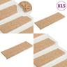 Tapis d'escalier 15 pcs Doré 65x21x4cm - tapis d'escalier - tapis de marches d'escalier - Home &