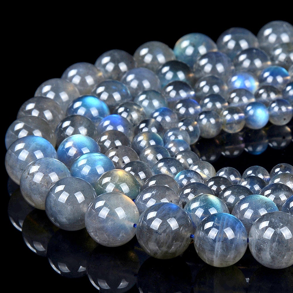 Pierres précieuses naturelles de labradorite de qualité AAA rondes 4 mm 5 mm 6 mm 7 mm 8 mm 9 mm 10 mm 11 mm 12 mm 13 mm Perles en vrac (D469)