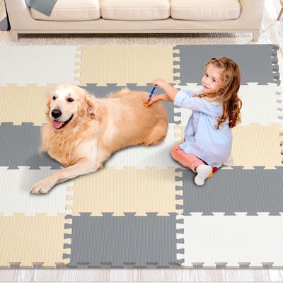 Kids Play Mat, Toddler Play Mat with EVA Foam, Puzzle Play Mat, Interlocking Toddler Mats for Play Room, Nursery