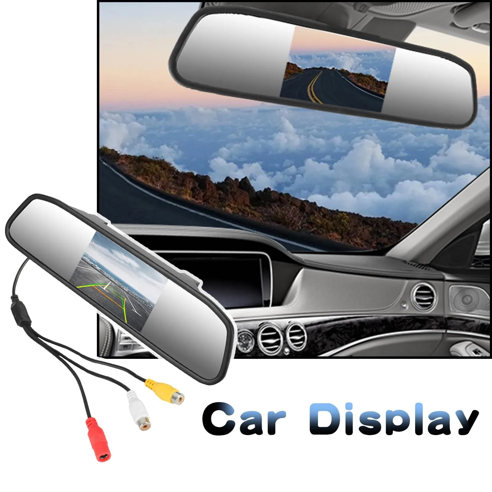 4,3 oder 5 Zoll Auto Rückspiegel Monitor HD Video Auto Parkplatz Nachtsicht Rückfahrkamera TFT LCD Image