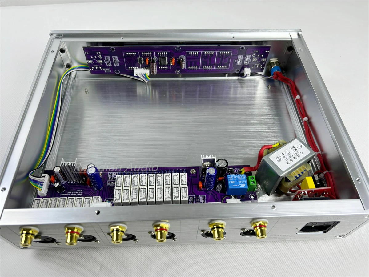 NEUES Upgrade symmetrischer passiver Vorverstärker, Vorverstärker, ferngesteuerter Relais, Lautstärkeregelung, Lautstärkeregelung mit 3,0-300 Stufen Image