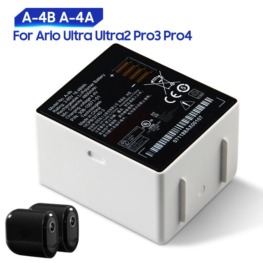 Original-Ersatzakku für Arlo Ultra 2 Pro 3 Pro 4 Pro4 Pro3 A-4A A-4B wiederaufladbarer Kamera-Akku 18,48 Wh Image
