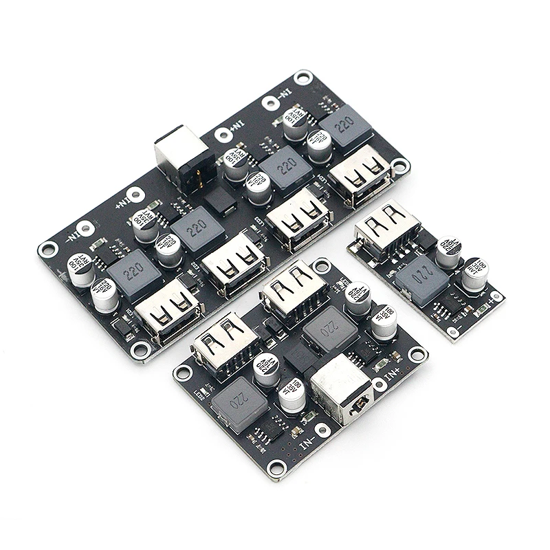 USB QC3.0 QC2.0 USB DC-DC Buck Converter Lade Step Down Modul 6-32V 9V 12V 24V zu Schnelle Schnell Ladegerät Platine 5V Image