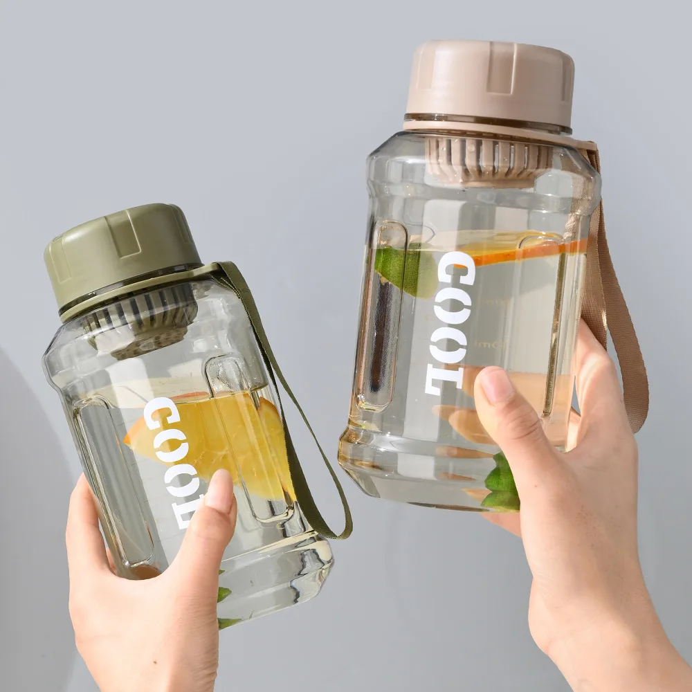 Einfache Plastik wasser becher tragbare Outdoor-Sport flasche für Wasser mit Filter robuste Wasser flasche großer Wasserkocher Image